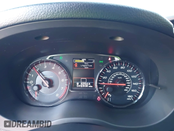 2019 Subaru WRX Limited with VIN JF1VA1H67K9827967, listed as a IAAI auction lot 41157368 with 49,306 mi miles. Bid and sale history available at carsss.com. Image 7.