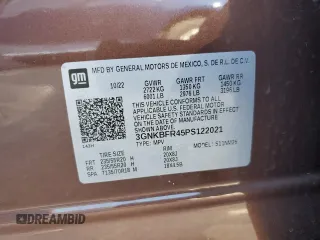 2023 Chevrolet Blazer Premier with VIN 3GNKBFR45PS122021, listed as a Copart auction lot 76521744 with Not provided miles and Non repairable. Bid and sale history available at DreamBid. Image 14.