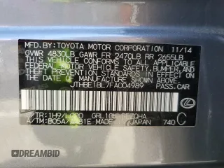 2015 Lexus GS 350 with VIN JTHBE1BL7FA004989, listed as a Copart auction lot 77909404 with 74,975 mi miles and Salvage Title. Bid and sale history available at carsss.com. Image 12.