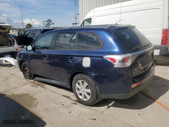 2014 Mitsubishi Outlander ES with VIN JA4AD2A32EZ007803, listed as a Copart auction lot 47104045 with 140,385 mi miles and Salvage Title. Bid and sale history available at carsss.com. Image 2.