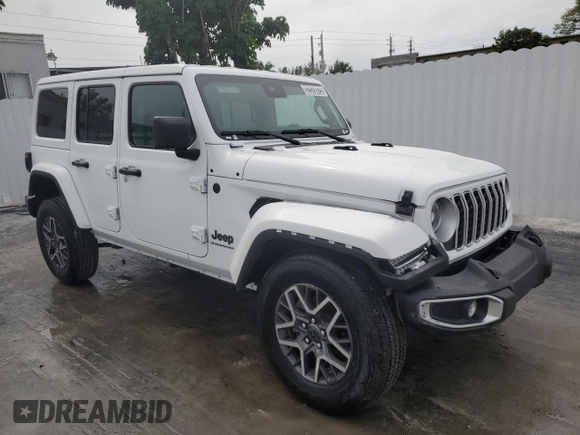 2025 Jeep Wrangler Sahara with VIN 1C4PJXEN7SW505719, listed as a Copart auction lot 52528025 with 8,911 mi miles and Clean Title. Bid and sale history available at DreamBid. Image 4.