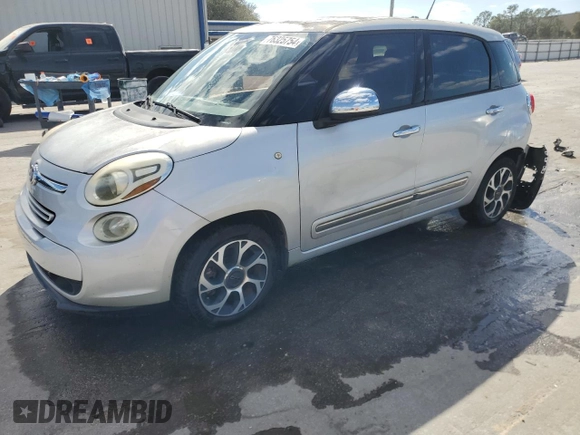 2014 FIAT 500L Lounge with VIN ZFBCFACH1EZ007063, listed as a Copart auction lot 76325754 with 154,736 mi miles and Non Repairable. Bid and sale history available at carsss.com. Image 1.
