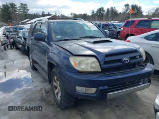 2005 Toyota 4Runner SR5 with VIN JTEBT14R958027944, listed as a IAAI auction lot 41664117 with 252,381 mi miles and . Bid and sale history available at DreamBid. Image 1.