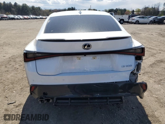 2023 Lexus IS 500 F Sport Performance with VIN JTHAP1D25P5003652, listed as a Copart auction lot 53134665 with 17,844 mi miles and Salvage title. Bid and sale history available at DreamBid. Image 6.