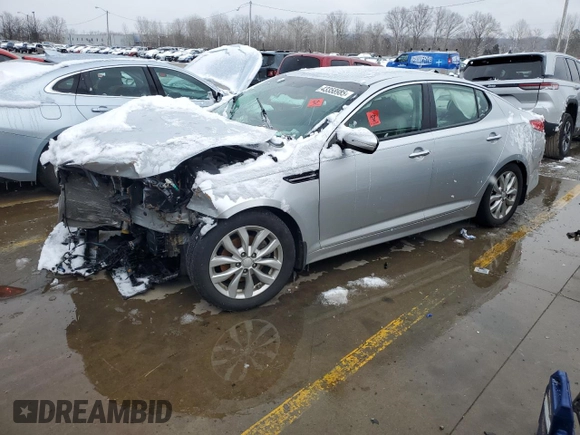 2015 Kia Optima EX with VIN 5XXGN4A71FG433773, listed as a Copart auction lot 43358985 with 53,262 mi miles and Salvage Title. Bid and sale history available at carsss.com. Image 1.