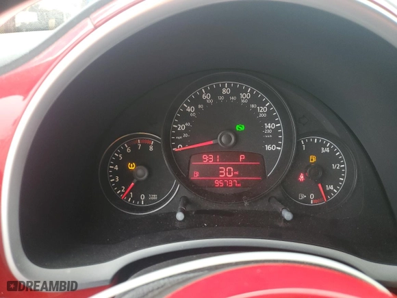 2012 Volkswagen Beetle 2.5L PZEV with VIN 3VWJP7AT8CM607313, listed as a Copart auction lot 75362004 with 95,737 mi miles and Salvage Title. Bid and sale history available at carsss.com. Image 9.