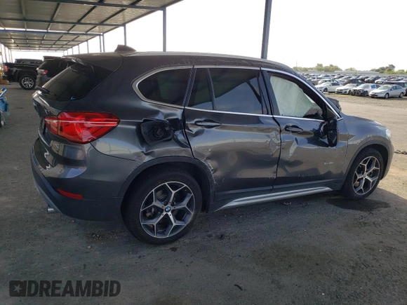 2017 BMW X1 sDrive28i with VIN WBXHU7C34HP924730, listed as a Copart auction lot 52245005 with 0 mi miles and Salvage Title. Bid and sale history available at carsss.com. Image 3.