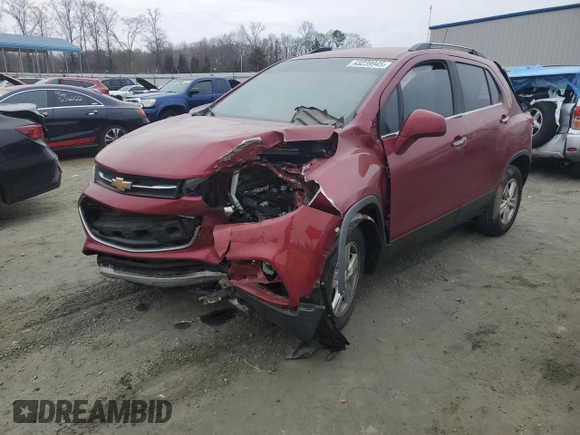 2019 Chevrolet Trax LT with VIN 3GNCJPSB5KL304066, listed as a Copart auction lot 43239945 with Not Provided miles and Salvage Title. Bid and sale history available at carsss.com. Image 1.