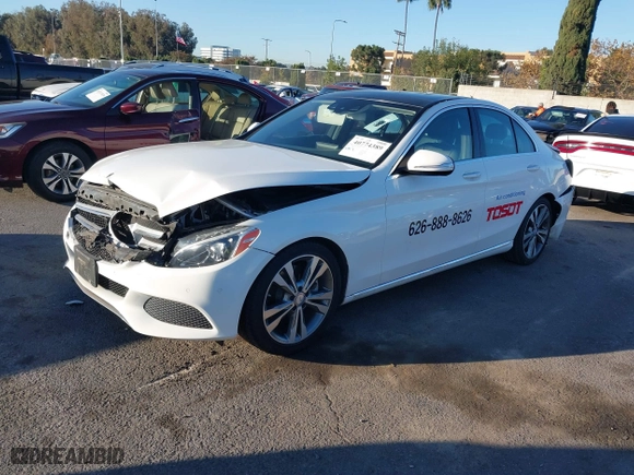 2015 Mercedes-Benz C-Class C 300 with VIN 55SWF4JB3FU074019, listed as a IAAI auction lot 40774389 with 104,091 mi miles. Bid and sale history available at carsss.com. Image 17.