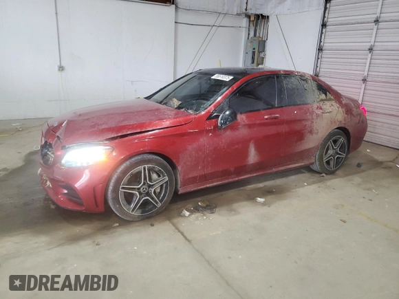 2019 Mercedes-Benz C 300 with VIN 55SWF8EB1KU299857, listed as a Copart auction lot 58510375 with 68,775 mi miles and Salvage title. Bid and sale history available at DreamBid. Image 1.