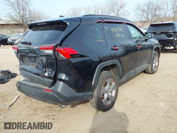 2024 Toyota RAV4 XLE with VIN 2T3P1RFV2RW482319, listed as a IAAI auction lot 41801384 with 5,404 mi miles and . Bid and sale history available at DreamBid. Image 4.