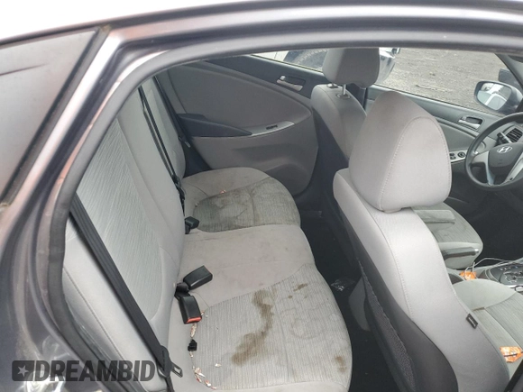 2015 Hyundai Accent GLS with VIN KMHCT4AEXFU817530, listed as a Copart auction lot 84663344 with 125,410 mi miles and Salvage Title. Bid and sale history available at carsss.com. Image 10.