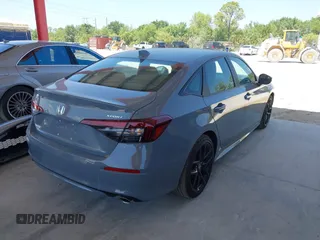 2025 Honda Civic Sport with VIN 2HGFE2F54SH542602, listed as a IAAI auction lot 42068927 with 7,110 mi miles and . Bid and sale history available at DreamBid. Image 4.