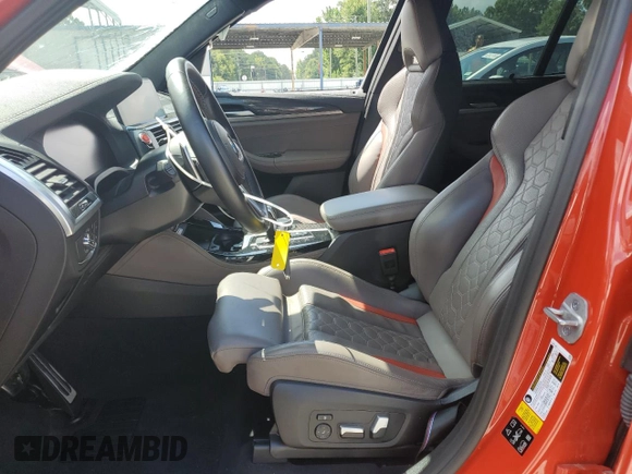 2021 BMW X3 M with VIN 5YMTS0C07M9G81496, listed as a Copart auction lot 63550525 with 53,112 mi miles and Salvage title. Bid and sale history available at DreamBid. Image 7.