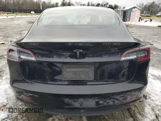 2020 Tesla Model 3 Standard Range Plus with VIN 5YJ3E1EAXLF661031, listed as a Copart auction lot 87912605 with Not Provided miles and Salvage Title. Bid and sale history available at DreamBid. Image 6.
