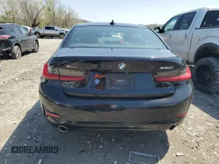 2020 BMW 3 Series 330i xDrive with VIN 3MW5R7J02L8B06525, listed as a Copart auction lot 53407385 with Not provided miles and Salvage title. Bid and sale history available at DreamBid. Image 6.