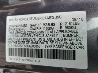 2019 Acura TLX w/A-Spec Pkg with VIN 19UUB2F66KA006855, listed as a Copart auction lot 53539355 with 65,236 mi miles and Salvage Title. Bid and sale history available at carsss.com. Image 13.