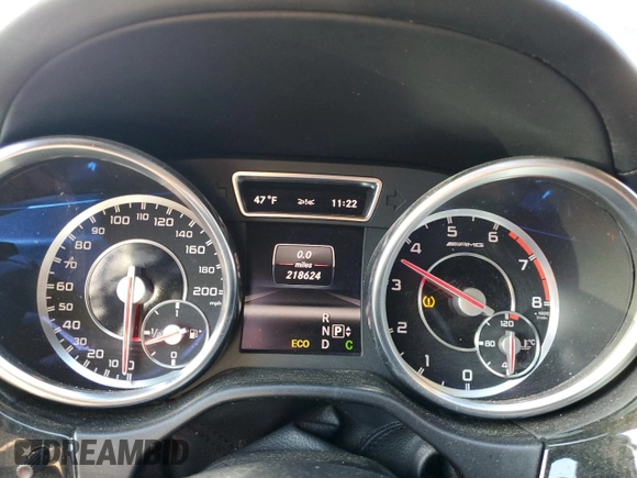 2013 Mercedes-Benz M ML 63 AMG with VIN 4JGDA7EB6DA211944, listed as a Copart auction lot 42214285 with 218,624 mi miles and Clean Title. Bid and sale history available at carsss.com. Image 9.