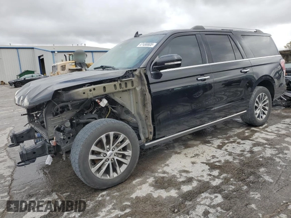 2018 Ford Expedition Max Limited with VIN 1FMJK2AT0JEA24222, listed as a Copart auction lot 47488805 with 126,627 mi miles and Salvage title. Bid and sale history available at DreamBid. Image 1.