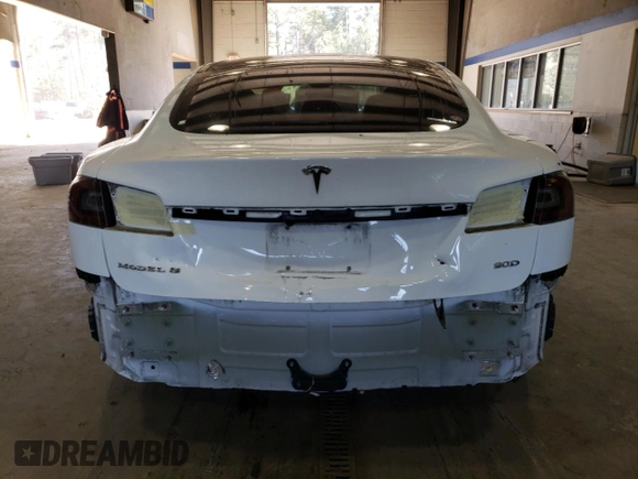 2016 Tesla Model S 90D with VIN 5YJSA1E2XGF160386, listed as a Copart auction lot 49360245 with 153,105 mi miles and Salvage Title. Bid and sale history available at DreamBid. Image 6.