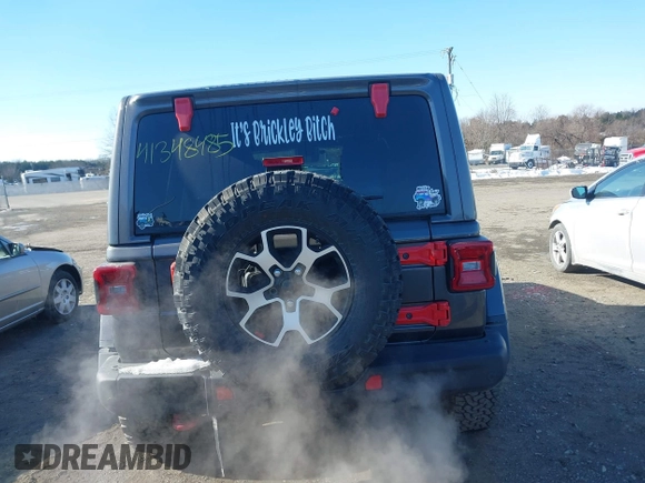 2020 Jeep Wrangler Unlimited Rubicon with VIN 1C4HJXFG3LW291155, listed as a IAAI auction lot 41348485 with 72,481 mi miles and . Bid and sale history available at DreamBid. Image 16.