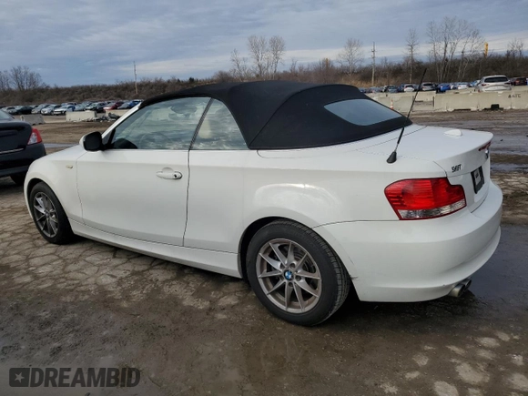 2011 BMW 1 Series 128i with VIN WBAUN1C58BVH83445, listed as a Copart auction lot 46742575 with 131,576 mi miles and Clean Title. Bid and sale history available at carsss.com. Image 2.