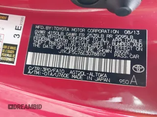 2014 Scion tC z VIN JTKJF5C76E3078810, wystawiony jako IAAI lot #41638613 z przebiegiem 76 648 mil mil oraz . Historia ofert i sprzedaży dostępna na DreamBid. Obrazek 9.