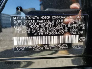 2021 Lexus LS with VIN JTHF51FF3M5014656, listed as a Copart auction lot 50409693 with 7,906 mi miles. Bid and sale history available at carsss.com. Image 13.
