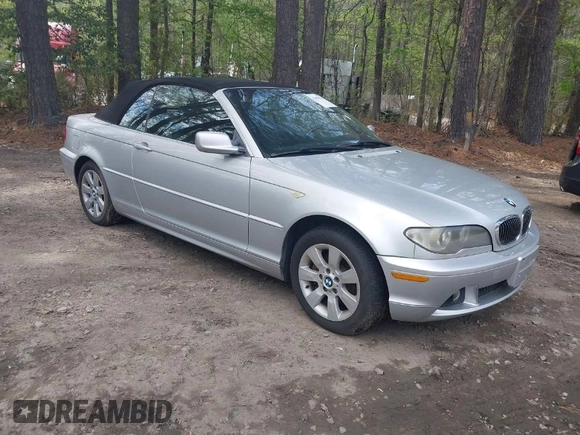 2006 BMW 3 Series 325Ci with VIN WBABW33466PX87945, listed as a IAAI auction lot 42019374 with 154,171 mi miles. Bid and sale history available at carsss.com. Image 1.