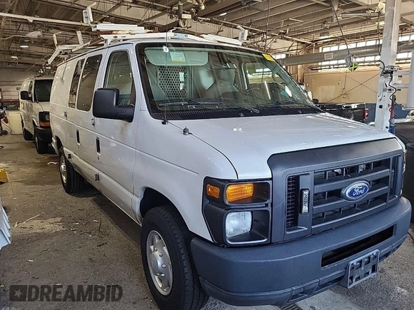 2014 Ford Econoline Cargo Commercial with VIN 1FTNE2EL4EDB13729, listed as a IAAI auction lot 42012971 with 140,133 mi miles and . Bid and sale history available at DreamBid. Image 1.
