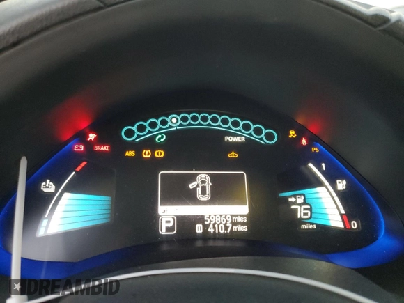 2017 Nissan LEAF SL with VIN 1N4BZ0CP3HC311039, listed as a Copart auction lot 80374524 with 59,869 mi miles and Salvage Title. Bid and sale history available at carsss.com. Image 9.