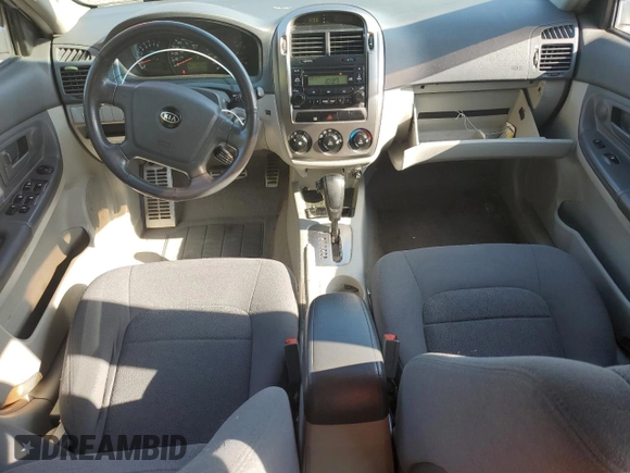 2005 Kia Spectra with VIN KNAFE161355121968, listed as a Copart auction lot 54621465 with 221,951 mi miles and Clean Title. Bid and sale history available at carsss.com. Image 8.