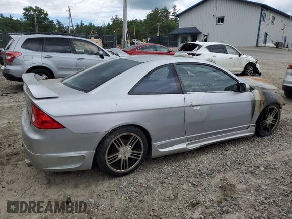 2001 Honda Civic EX with VIN 1HGEM21901L072434, listed as a Copart auction lot 58235774 with 0 mi miles and Salvage Title. Bid and sale history available at carsss.com. Image 3.