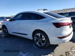 2021 Audi e-tron Sportback Premium Plus with VIN WA12AAGEXMB002128, listed as a Copart auction lot 88080725 with 59,426 mi miles and Salvage title. Bid and sale history available at DreamBid. Image 2.
