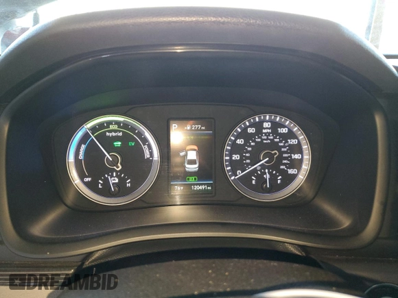 2018 Hyundai Sonata Hybrid Limited with VIN KMHE34L3XJA079274, listed as a Copart auction lot 41068464 with 120,491 mi miles and Salvage Title. Bid and sale history available at carsss.com. Image 9.