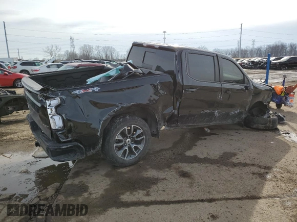 2022 Chevrolet Silverado 1500 RST with VIN 1GCUDEET6NZ599205, listed as a Copart auction lot 42735645 with Not Provided miles and Clean Title. Bid and sale history available at DreamBid. Image 3.