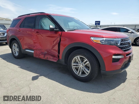 2021 Ford Explorer XLT with VIN 1FMSK7DH3MGC17143, listed as a Copart auction lot 55153615 with 27,354 mi miles and Salvage Title. Bid and sale history available at carsss.com. Image 4.