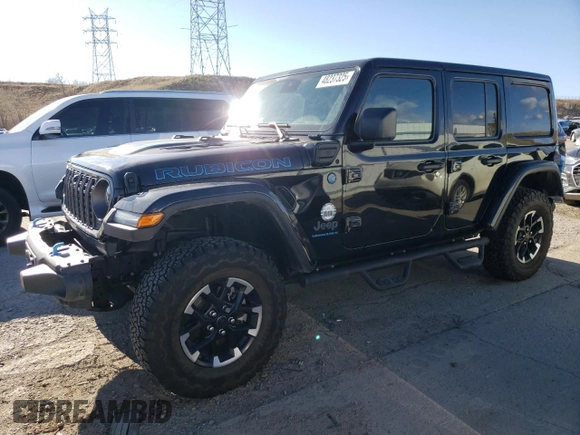 2024 Jeep Wrangler Rubicon with VIN 1C4RJXR69RW132849, listed as a Copart auction lot 48237325 with 18,725 mi miles and Salvage Title. Bid and sale history available at DreamBid. Image 1.