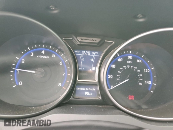 2015 Hyundai Veloster Turbo with VIN KMHTC6AE5FU244015, listed as a Copart auction lot 54088315 with 122,814 mi miles and Salvage Title. Bid and sale history available at carsss.com. Image 9.