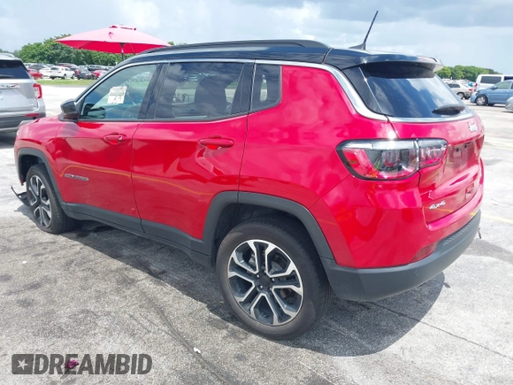 2024 Jeep Compass Limited z VIN 3C4NJDCN1RT596592, wystawiony jako IAAI lot #42740215 z przebiegiem 45 153 mil mil oraz . Historia ofert i sprzedaży dostępna na DreamBid. Obrazek 3.