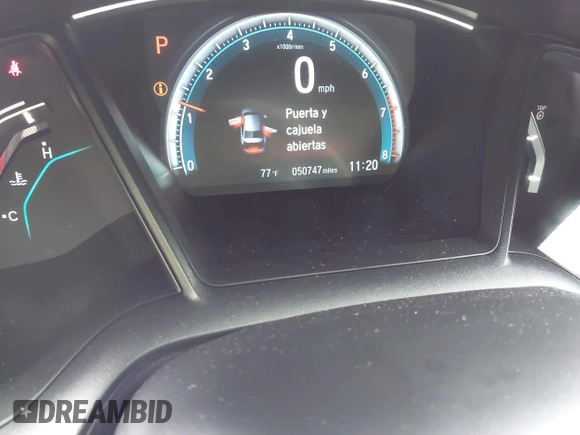 2020 Honda Civic LX z VIN 2HGFC2F65LH503209, wystawiony jako IAAI lot #42179492 z przebiegiem 50 747 mil mil oraz . Historia ofert i sprzedaży dostępna na DreamBid. Obrazek 7.