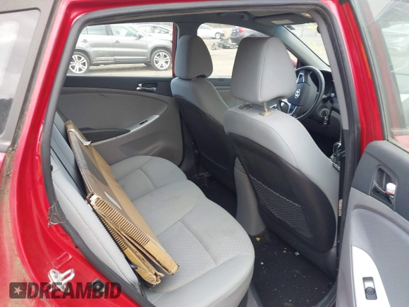 2012 Hyundai Accent SE with VIN KMHCU5AE8CU037718, listed as a IAAI auction lot 41845159 with 167,444 mi miles. Bid and sale history available at carsss.com. Image 8.