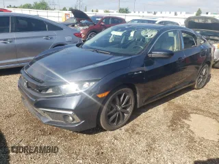 2019 Honda Civic EX z VIN JHMFC1F3XKX001903, wystawiony jako Copart lot #61981884 z przebiegiem 54 367 mil mil oraz Szkoda całkowita • Salvage title. Historia ofert i sprzedaży dostępna na DreamBid. Obrazek 1.
