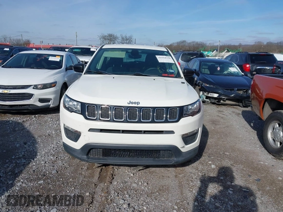 2018 Jeep Compass Sport with VIN 3C4NJCABXJT263332, listed as a IAAI auction lot 41554259 with 91,156 mi miles and . Bid and sale history available at DreamBid. Image 12.