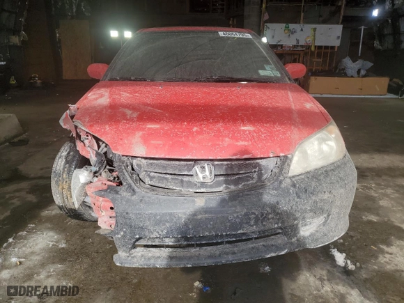 2004 Honda Civic EX with VIN 1HGEM21974L067543, listed as a Copart auction lot 46064795 with 200,021 mi miles and Salvage Title. Bid and sale history available at carsss.com. Image 5.