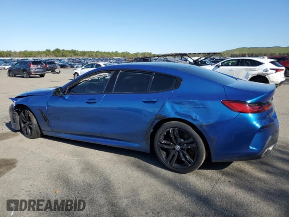 2020 BMW 8 Series M850i with VIN WBAGV8C0XLCE55564, listed as a Copart auction lot 54543135 with 45,704 mi miles and Salvage title. Bid and sale history available at DreamBid. Image 2.