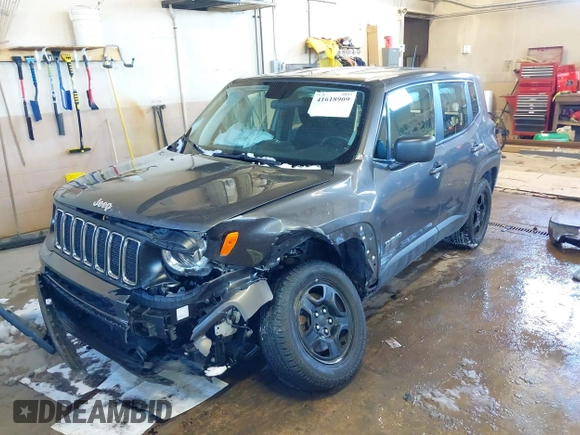 2019 Jeep Renegade Sport with VIN ZACNJBAB0KPK07349, listed as a IAAI auction lot 41618909 with 82,402 mi miles and . Bid and sale history available at DreamBid. Image 17.