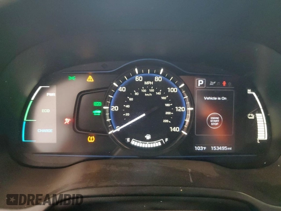 2019 Hyundai Ioniq Blue with VIN KMHC65LC4KU116579, listed as a Copart auction lot 60928635 with 153,495 mi miles and Salvage title. Bid and sale history available at DreamBid. Image 9.