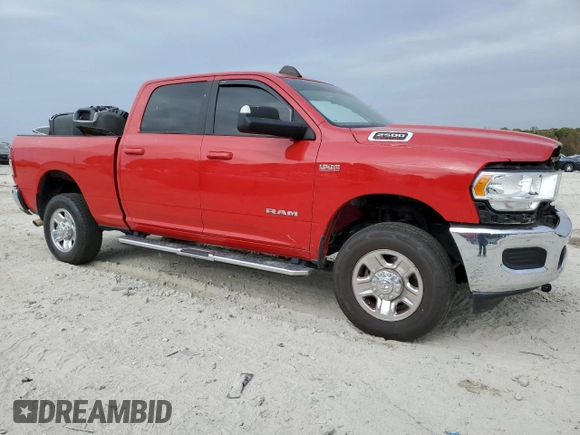 2020 Ram 2500 Big Horn with VIN 3C6UR5DJXLG141379, listed as a Copart auction lot 77498154 with 0 mi miles and Salvage Title. Bid and sale history available at carsss.com. Image 4.