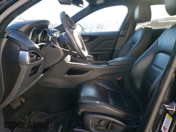 2018 Jaguar F-Pace 35t Prestige with VIN SADCK2EV5JA256691, listed as a Copart auction lot 87506915 with 64,182 mi miles and Salvage title. Bid and sale history available at DreamBid. Image 7.